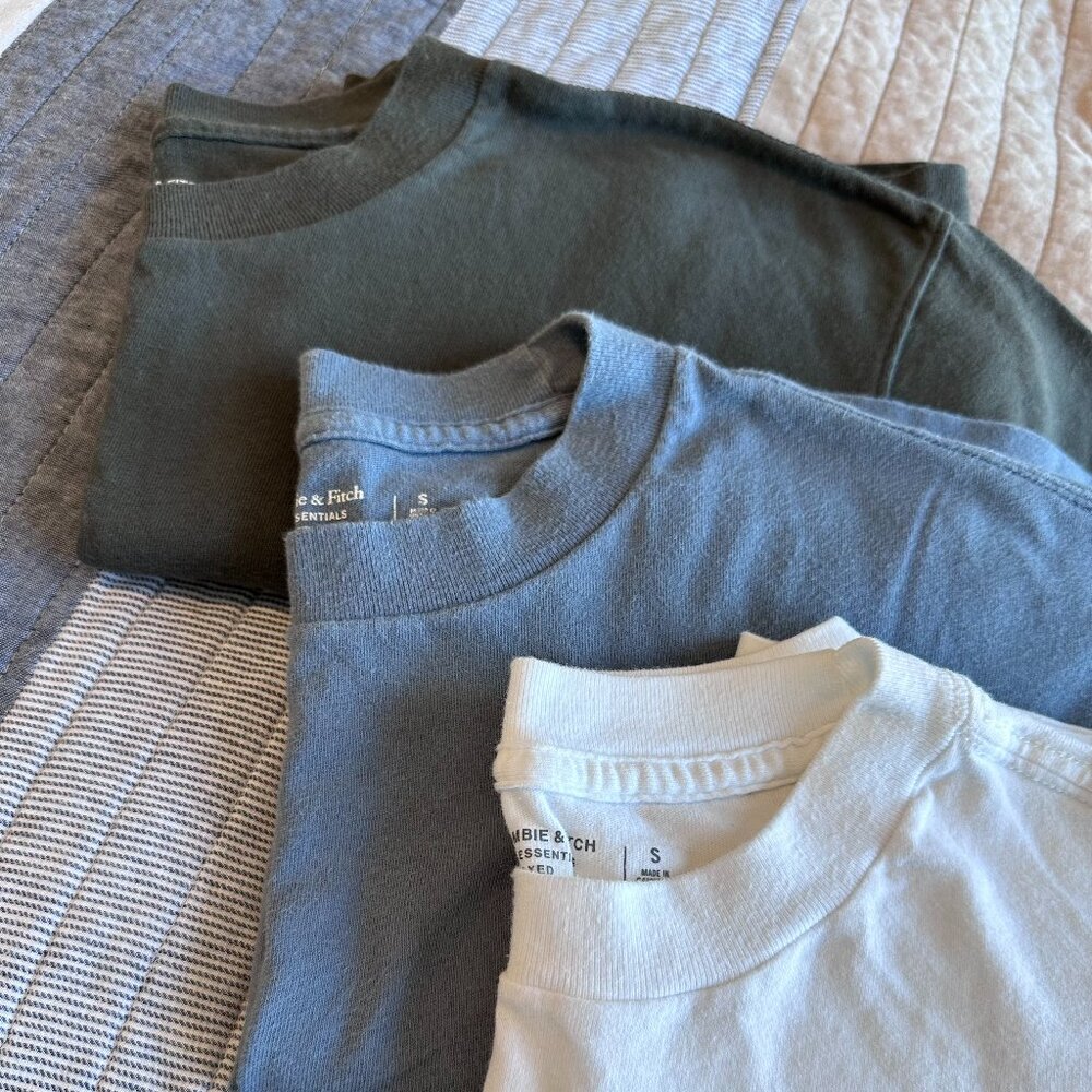 Abercrombie Essential Tee Small SET OF 3